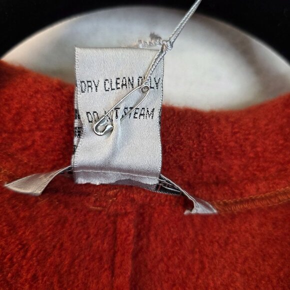 Two Star Dog Large Copper Wool Jacket Long Sleeve Raw Hem New with Tags - Picture 9 of 11
